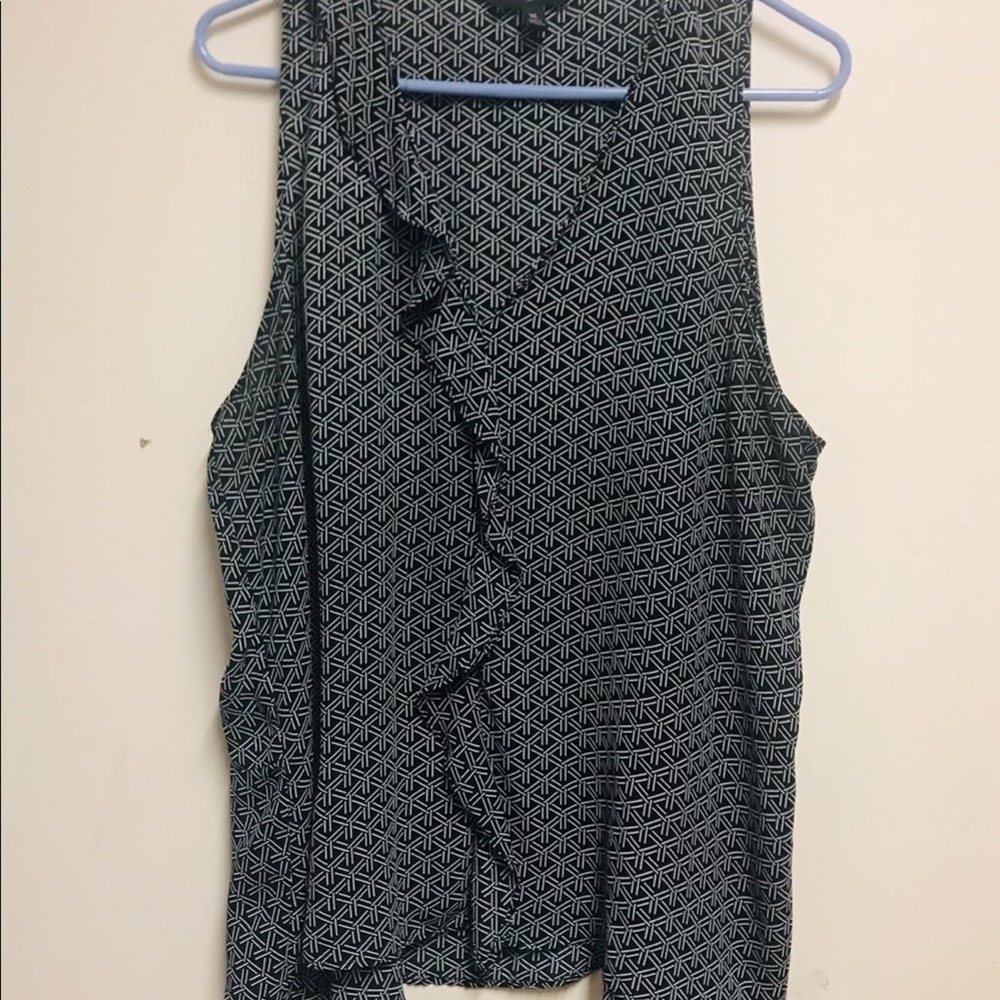 Banana Republic Geometric Tank Top Black/White XL